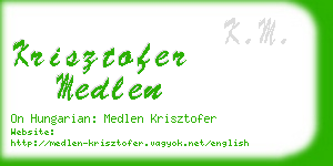 krisztofer medlen business card